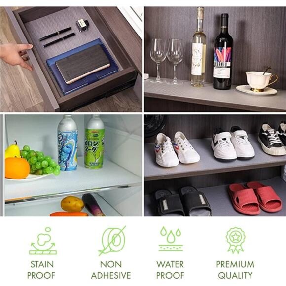 17.7 INCHES x 33 FEET (394 Inches) Non-Slip Shelf Liner, EVA Kitchen Liner - Picture 5 of 7